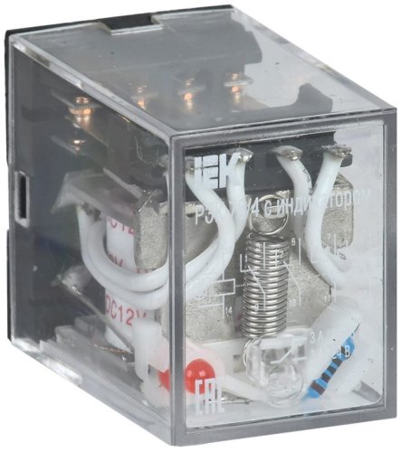 Реле промежуточное IEK ONI РЭК78/4(MY4) с индикацией 3А 12В AC картинка